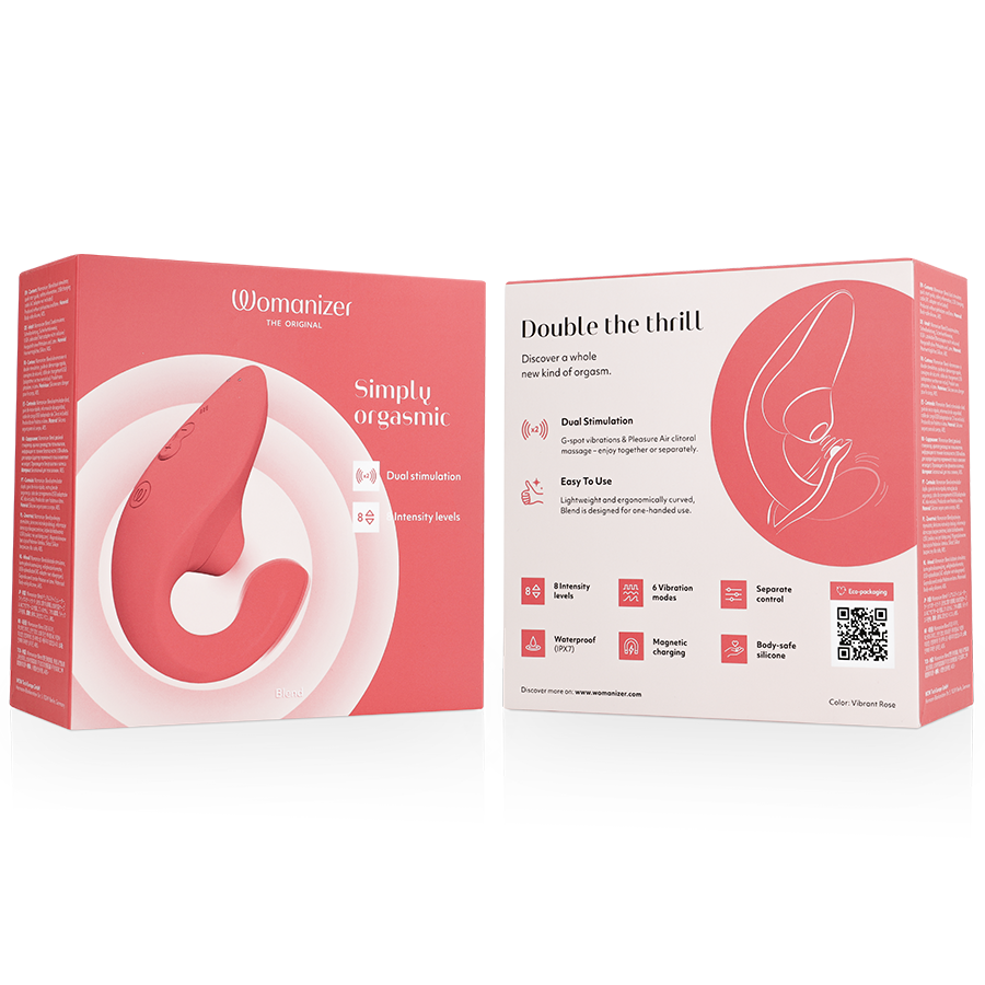 Womanizer Blend Rabbit Vibrator i färgen Vibrant Rose