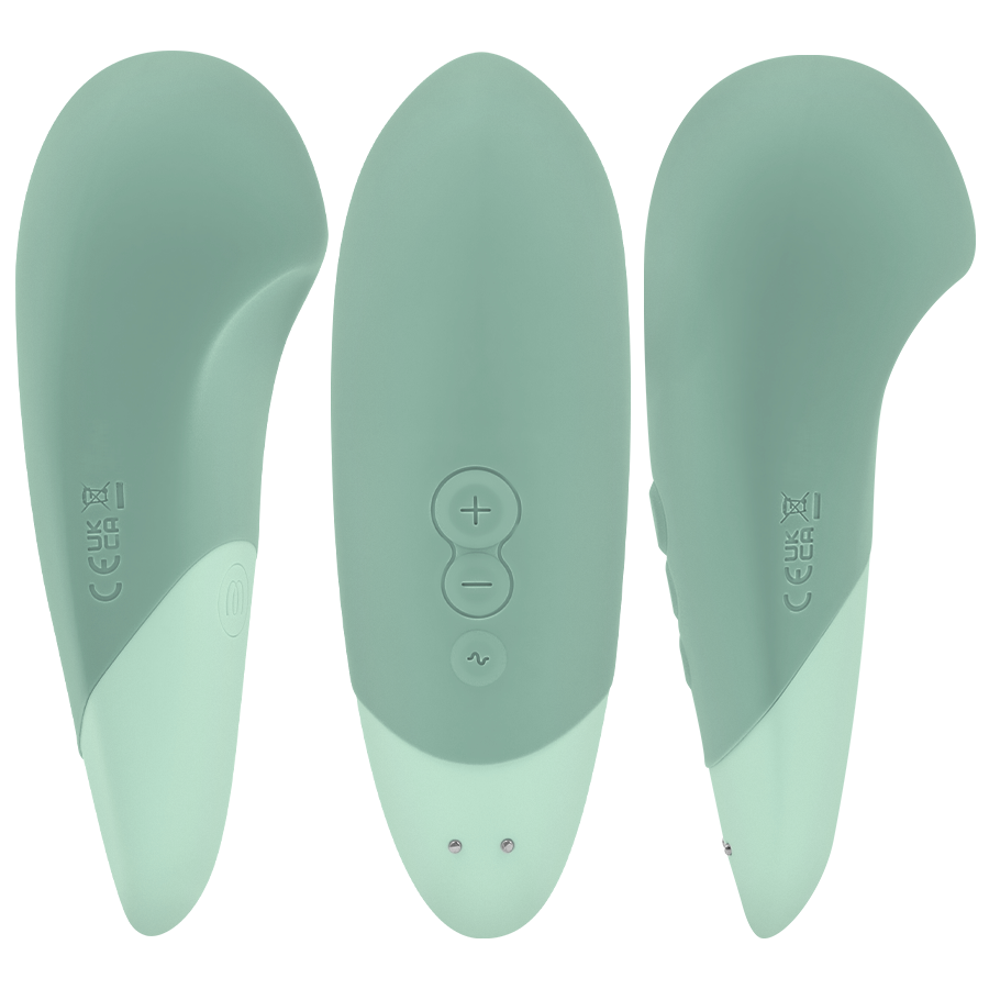 Womanizer Vibe Lay-On Silent Vibrator i färgen sage