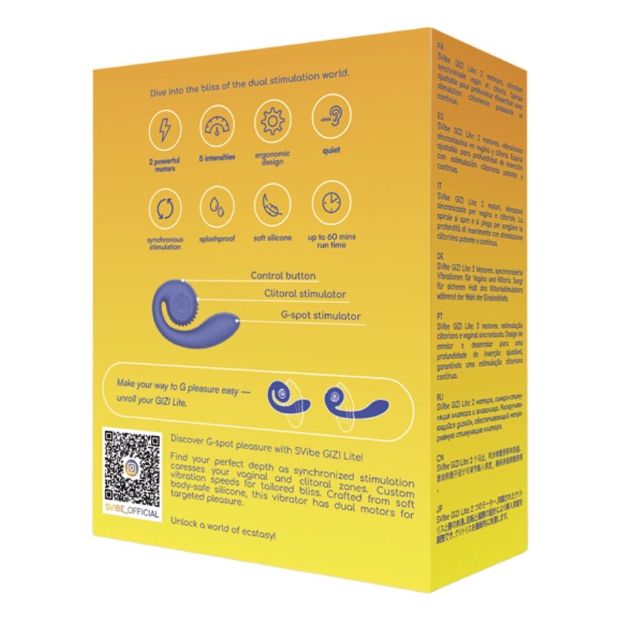 SNAIL VIBE GIZI LITE dual G-punkts och klitorals vibrator i lila