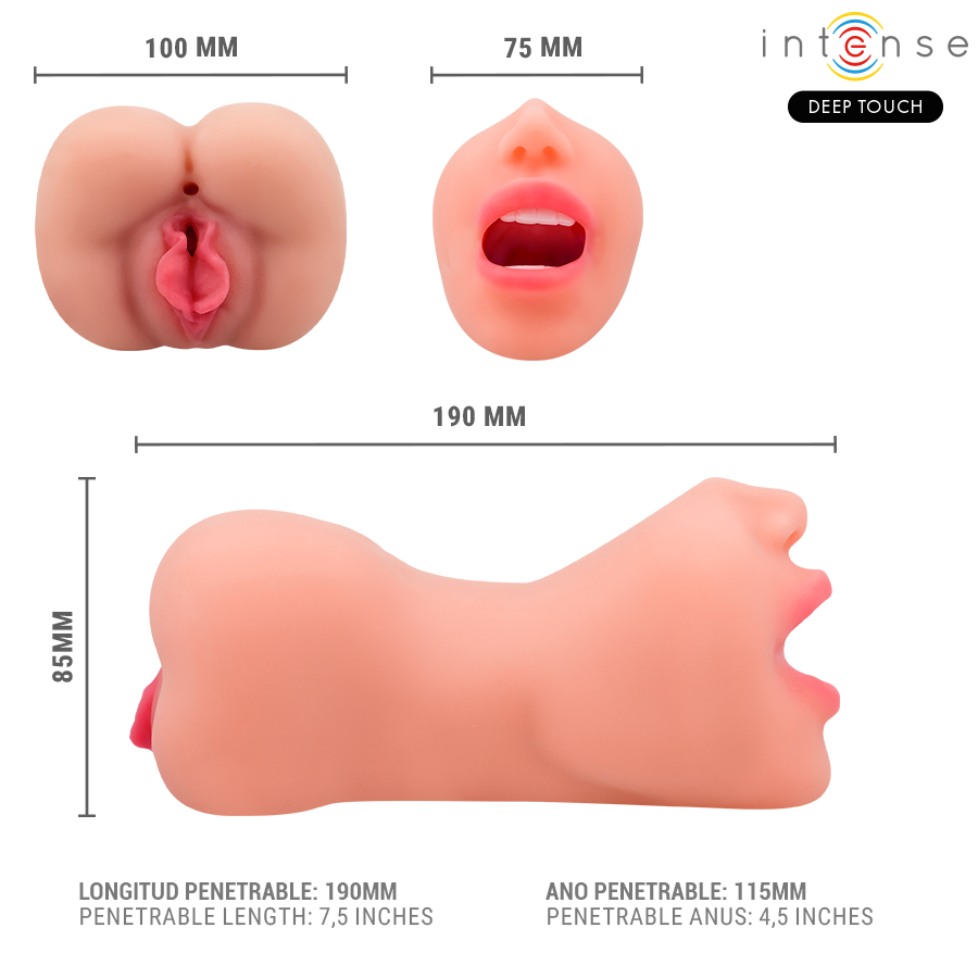 Riley Double Mouth & Vagina Masturbator från Intense