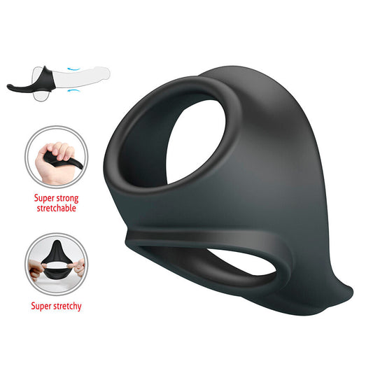 CRAZY BULL - ZADOK ERGONOMIC RING WITH PERINEAL STIMULATOR