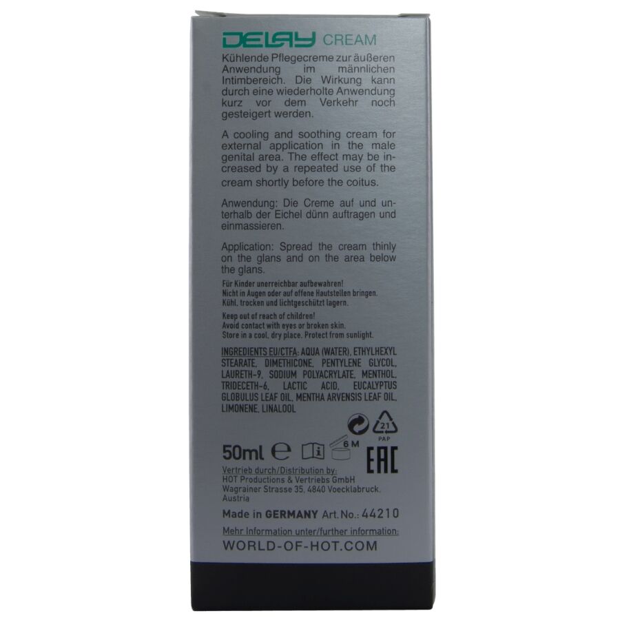 HOT Delay Cream 50 ml för män