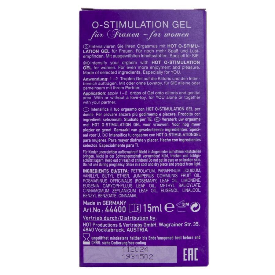 HOT - O-STIMULATION GEL FÖR KVINNOR 15 ML