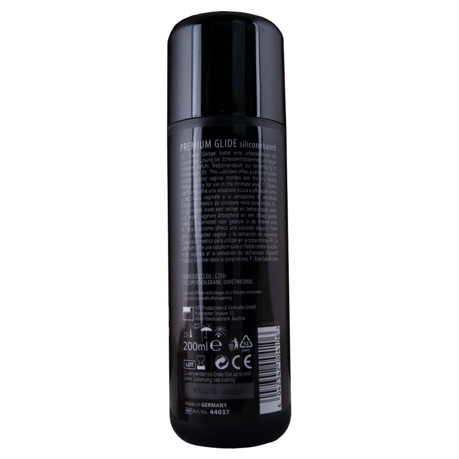 HOT - PREMIUM SILICONE GLIDE SILIKONBASERAT GLIDMEDEL 200 ML