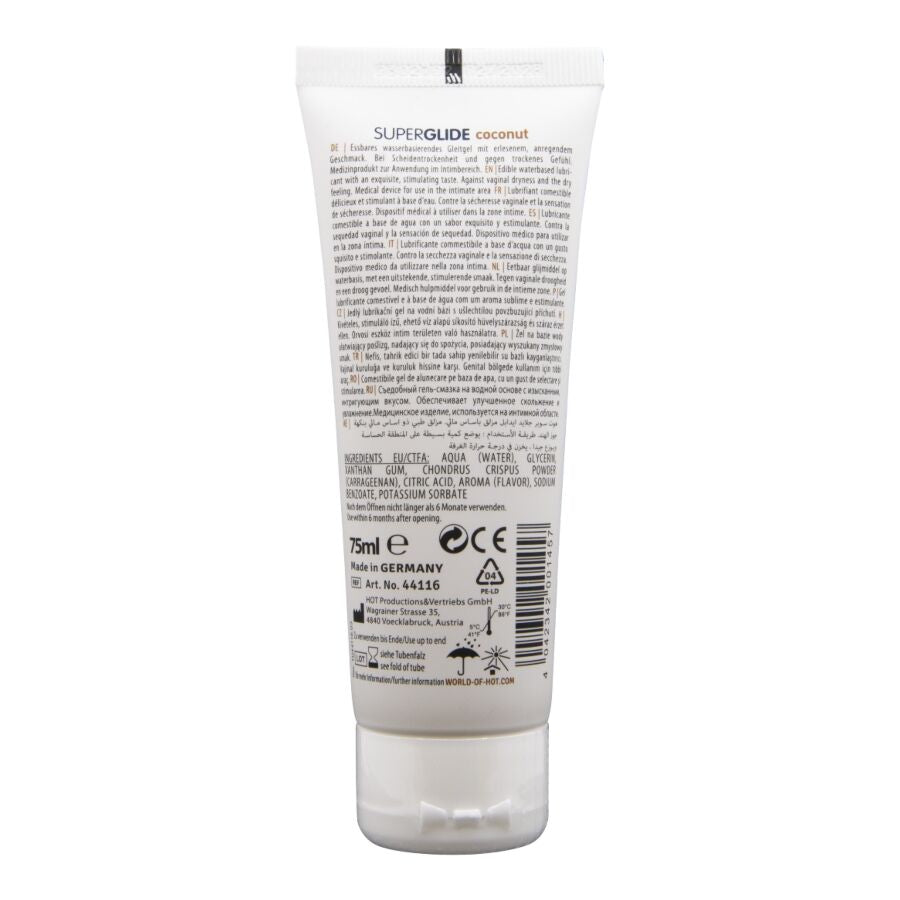 HOT SUPERGLIDE ätbart glidmedel kokos 75 ml