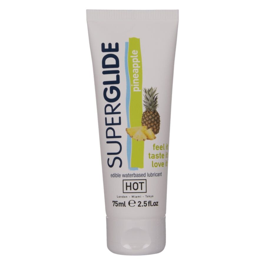 HOT Superglide ätbart glidmedel vattenbaserat ananas 75 ml