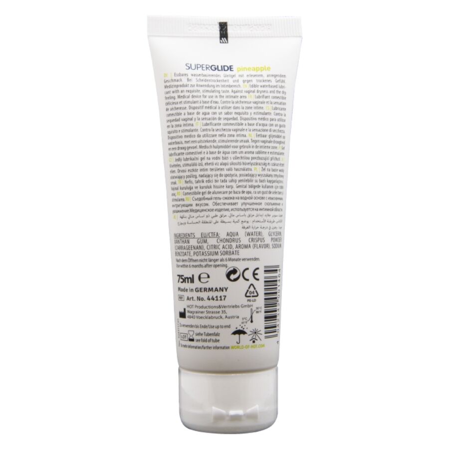 HOT Superglide ätbart glidmedel vattenbaserat ananas 75 ml