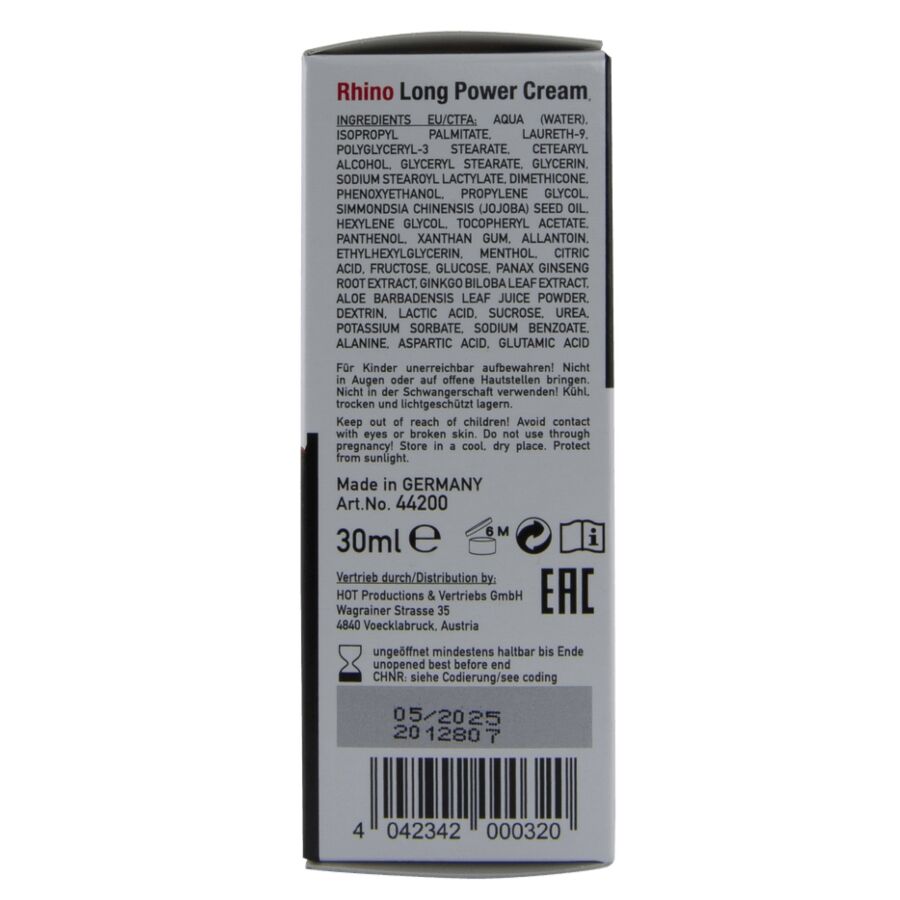 HOT RHINO LONG POWER CREAM 30 ML