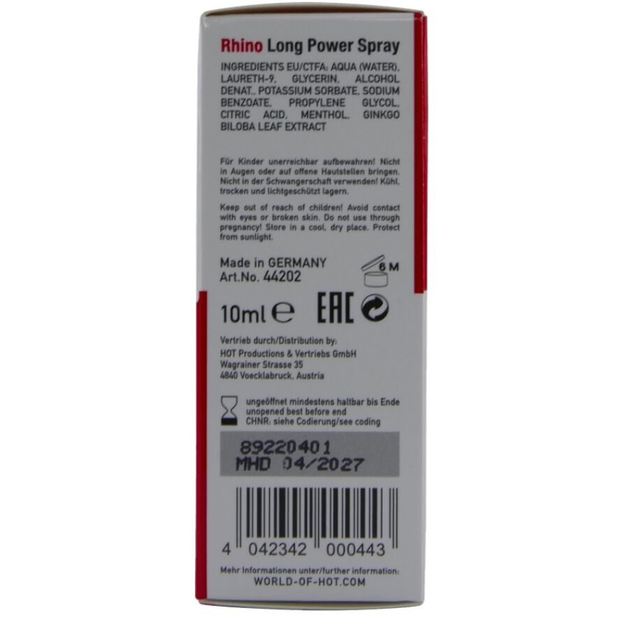 HOT Rhino Long Power Spray 10 ml för män