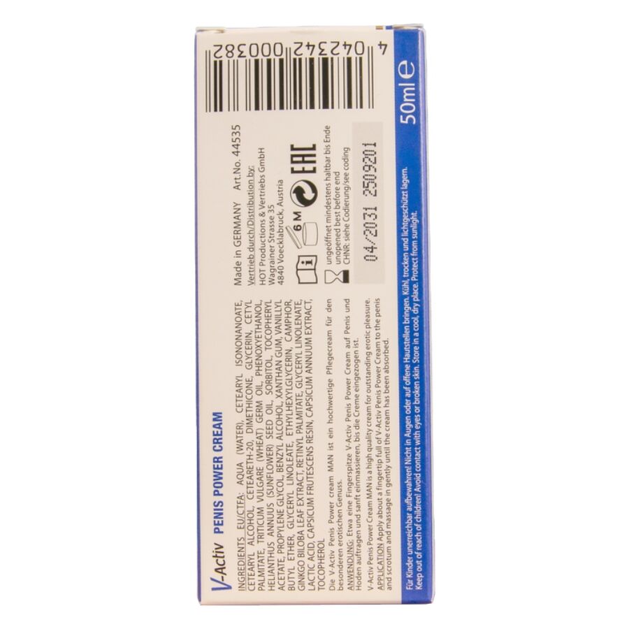 HOT V-Activ Penis Power Cream för män 50 ml