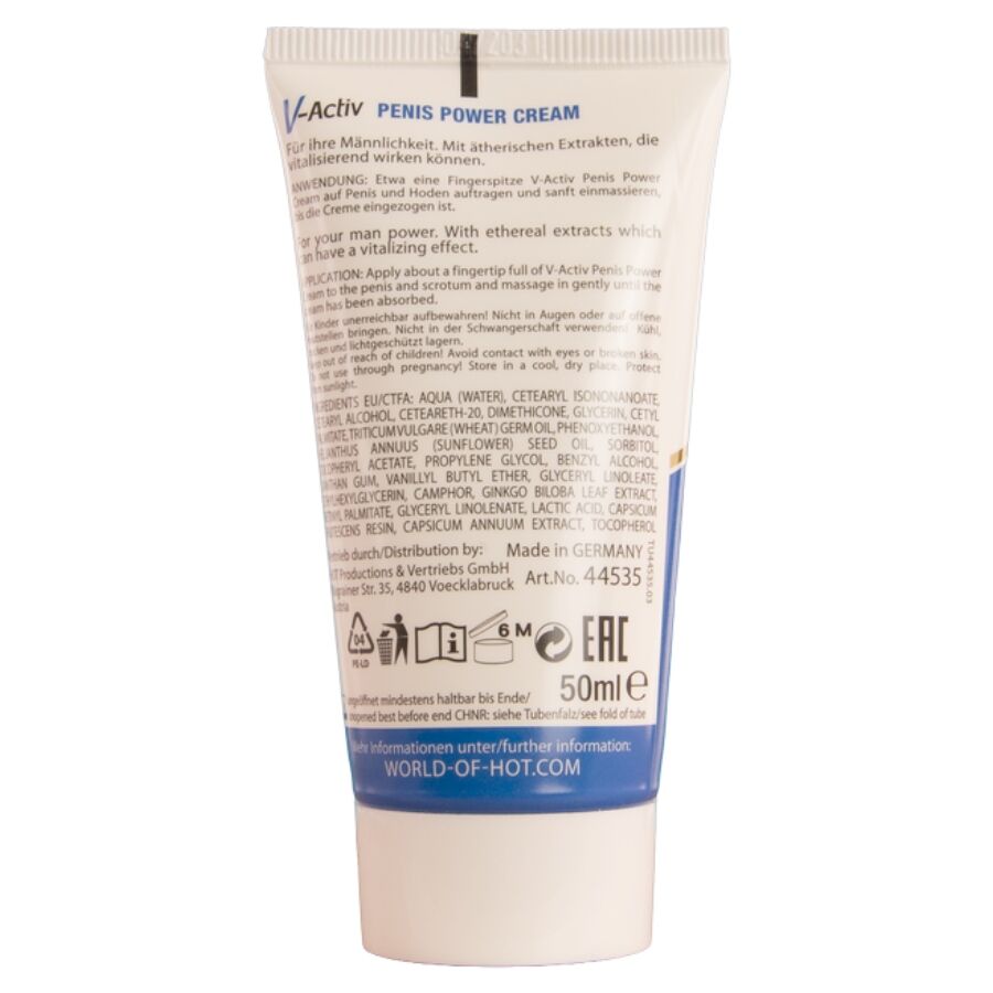 HOT V-Activ Penis Power Cream för män 50 ml