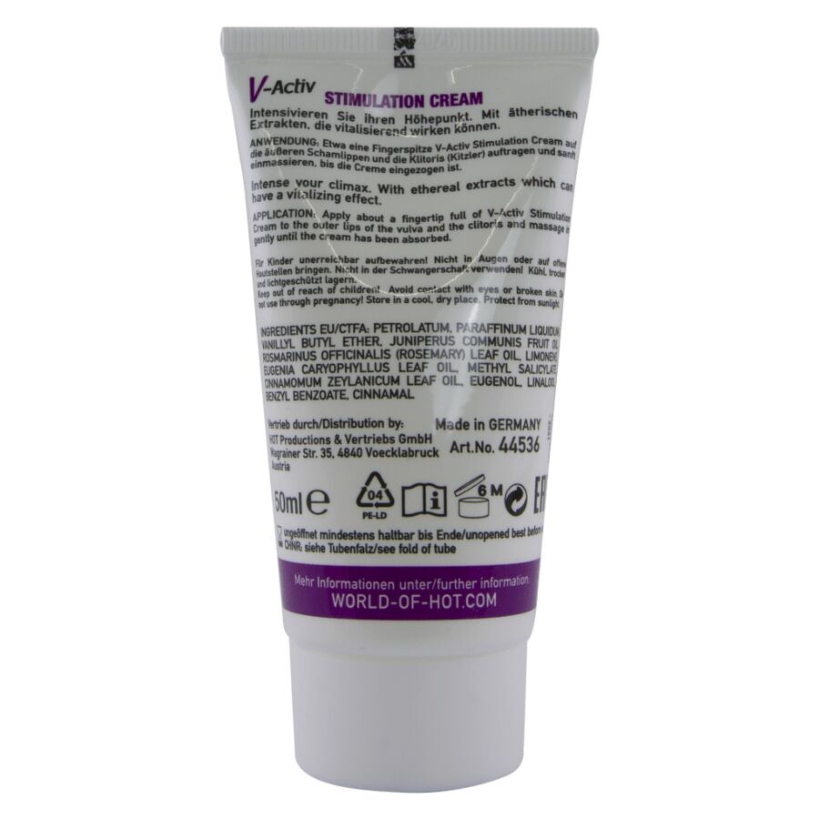 HOT - V-ACTIV STIMULATION CREAM FÖR KVINNOR 50 ML