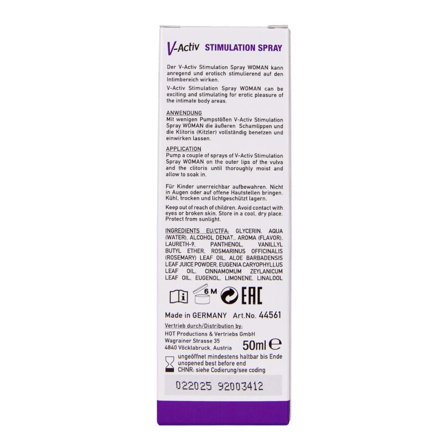 HOT - V-ACTIV STIMULATION SPRAY FÖR KVINNOR 50 ML