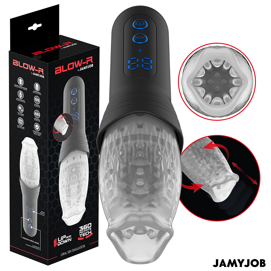 JAMYJOB BLOW-R masturbator med rörelse och rotation