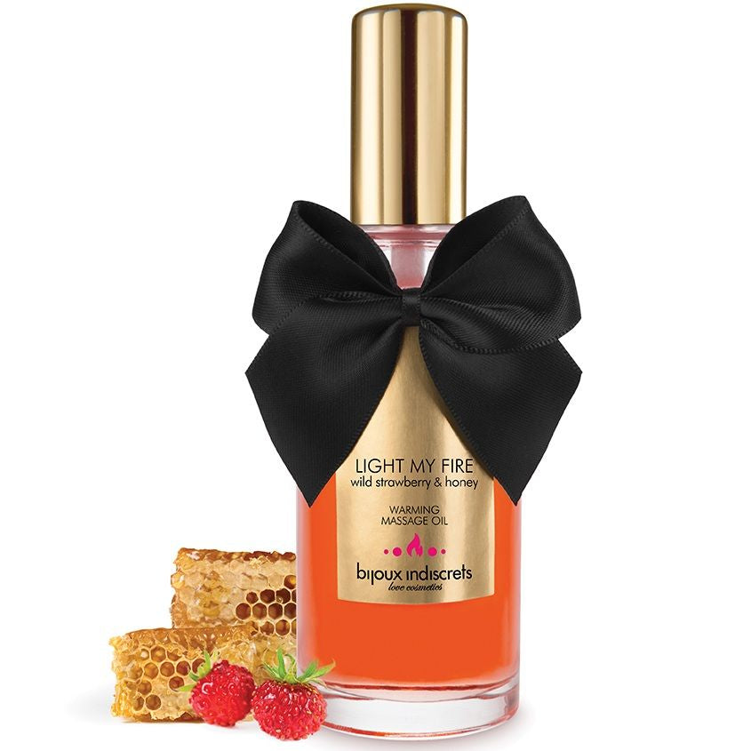 Massageolja med värmeeffekt och skogsbärsaroma 100 ml