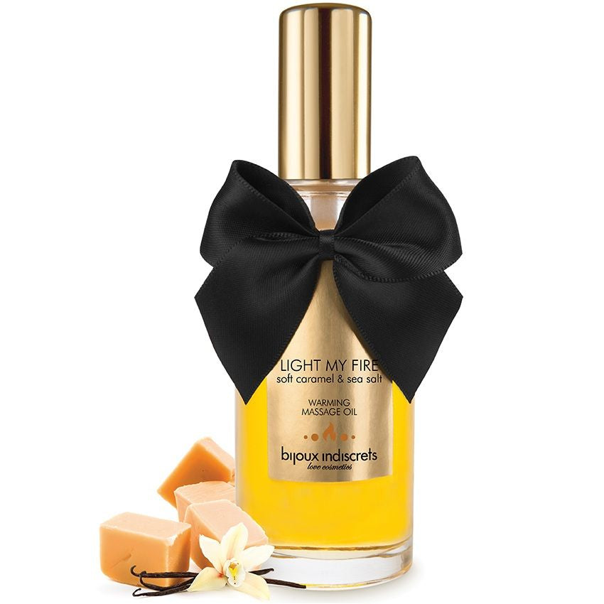 Massageolja med värmeeffekt och karamelldoft 100 ml