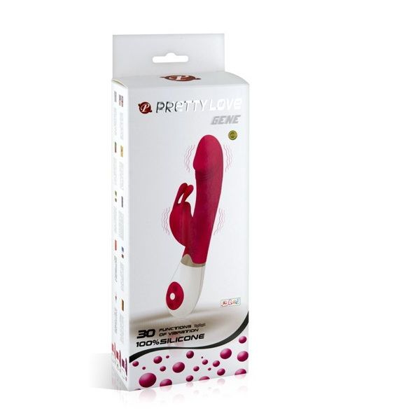 Pretty Love Flirtation vibrator med rabbit gene i lila och vitt