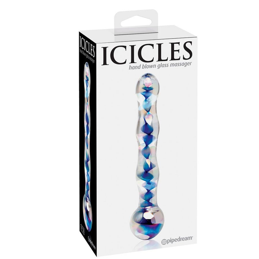 ICICLES N. 8 Glass Massager i blåst glas