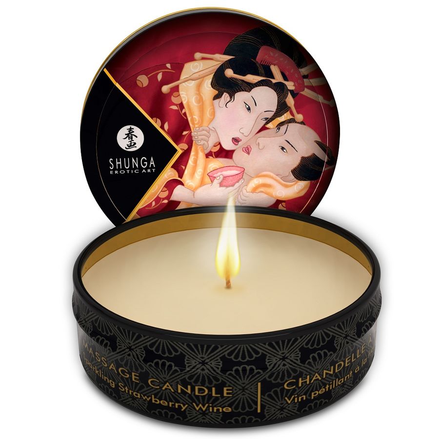 SHUNGA - MINI CARESS BY CANDLELIGHT MASSAGEKANDLER 24 ENHETER