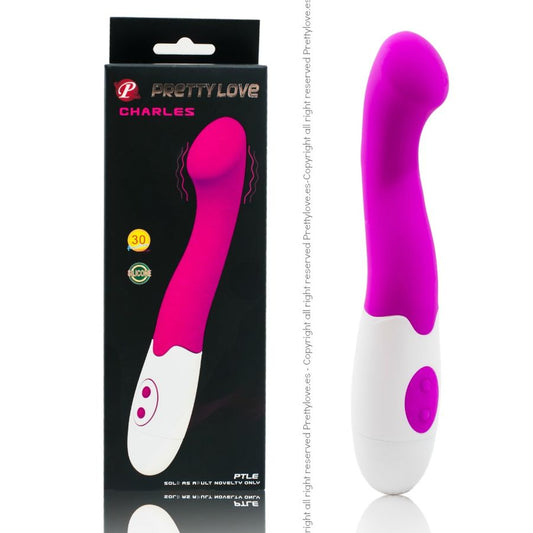 Elegant Charles vibrator i lila och vitt
