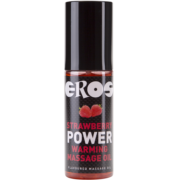 EROS Strawberry Power värmande massageolja 100 ml
