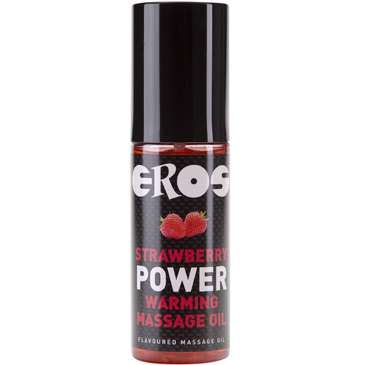 EROS Strawberry Power värmande massageolja 100 ml
