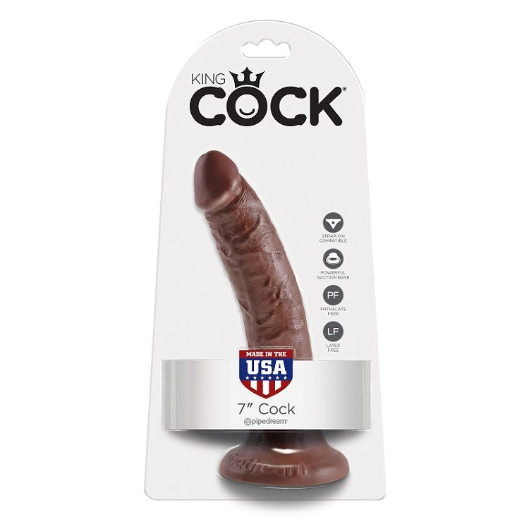 KING COCK 7 Dildo Choklad 17,8 cm