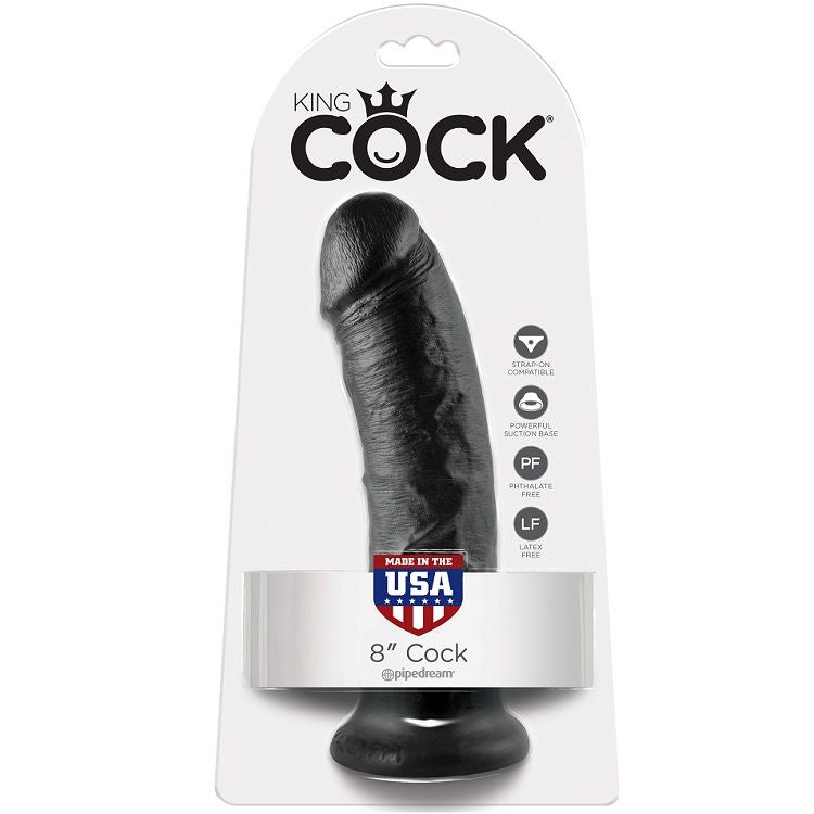 KING COCK 8 Dildo svart 20,3 cm