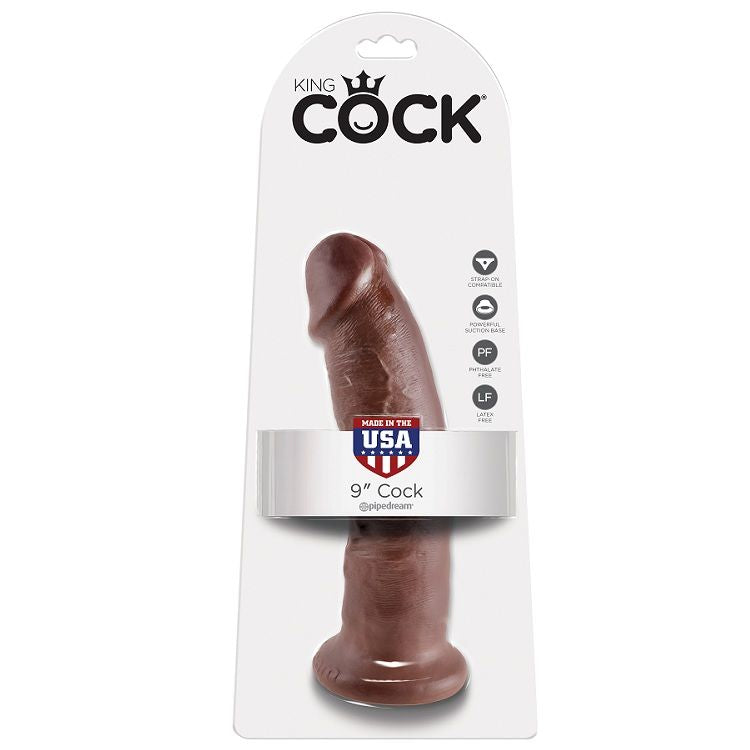 KING COCK 9 DILDO BRUN 22,9 CM