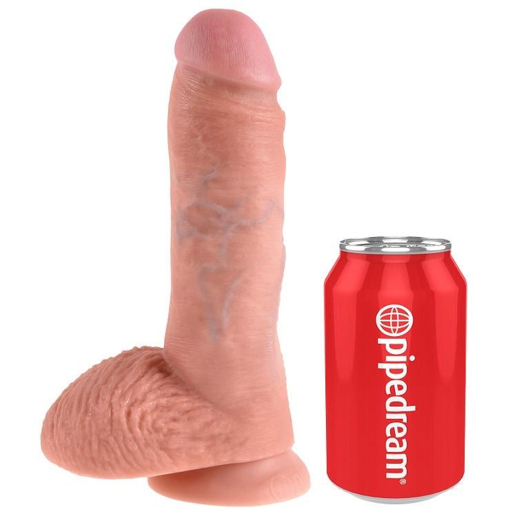 KING COCK - 8 DILDO FLESH MED BOLLAR 20.3 CM