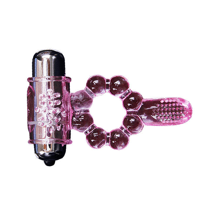 BAILE silikonring med rosa vibrationer och 10 rytmer