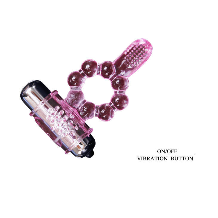 BAILE silikonring med rosa vibrationer och 10 rytmer