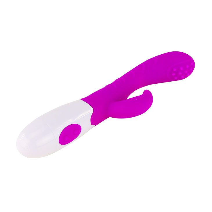 Elegant lila och vit vibrator för klitorisk och vaginal stimulering