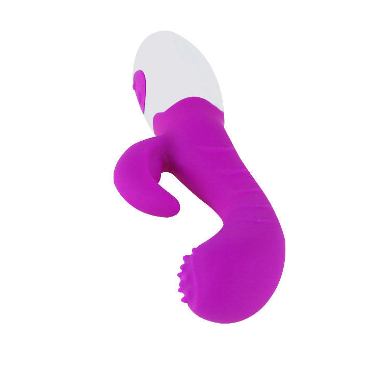 Elegant lila och vit vibrator för klitorisk och vaginal stimulering