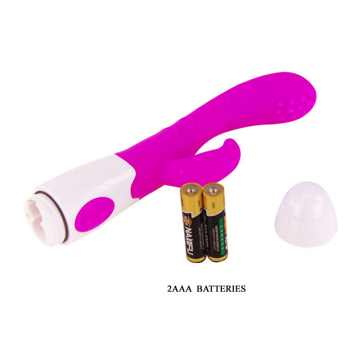 Elegant lila och vit vibrator för klitorisk och vaginal stimulering