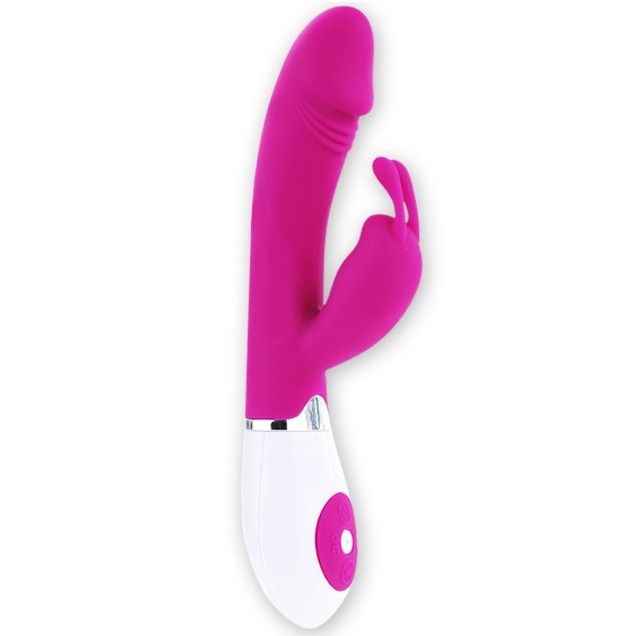 Pretty Love Flirtation vibrator med rabbit gene i lila och vitt