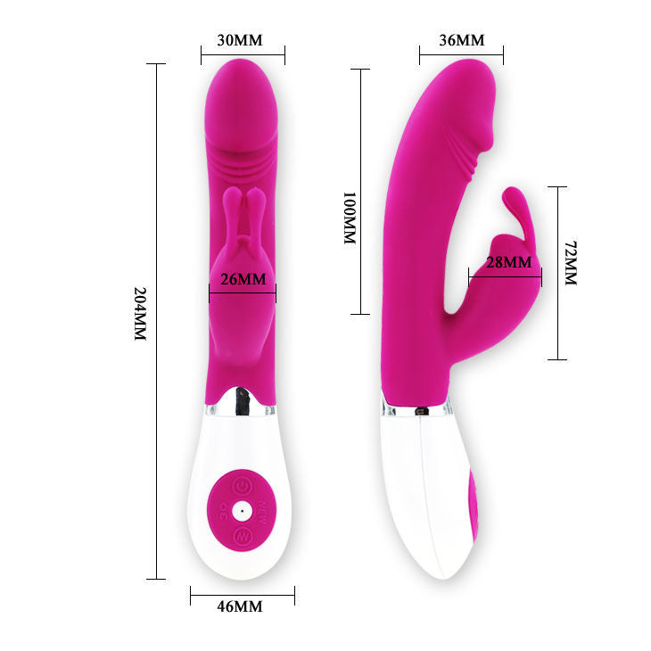 Pretty Love Flirtation vibrator med rabbit gene i lila och vitt