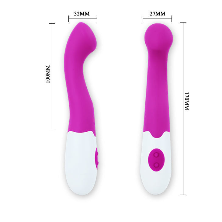 Elegant Charles vibrator i lila och vitt