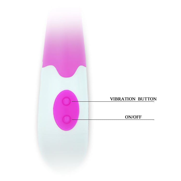 Elegant Charles vibrator i lila och vitt