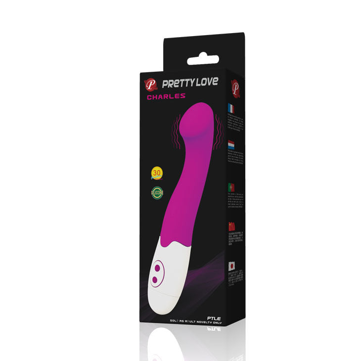 Elegant Charles vibrator i lila och vitt