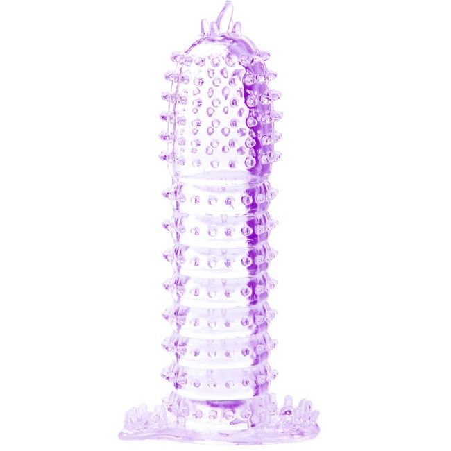 BAILE penisfodral med stimulerande punkter lila 14 cm
