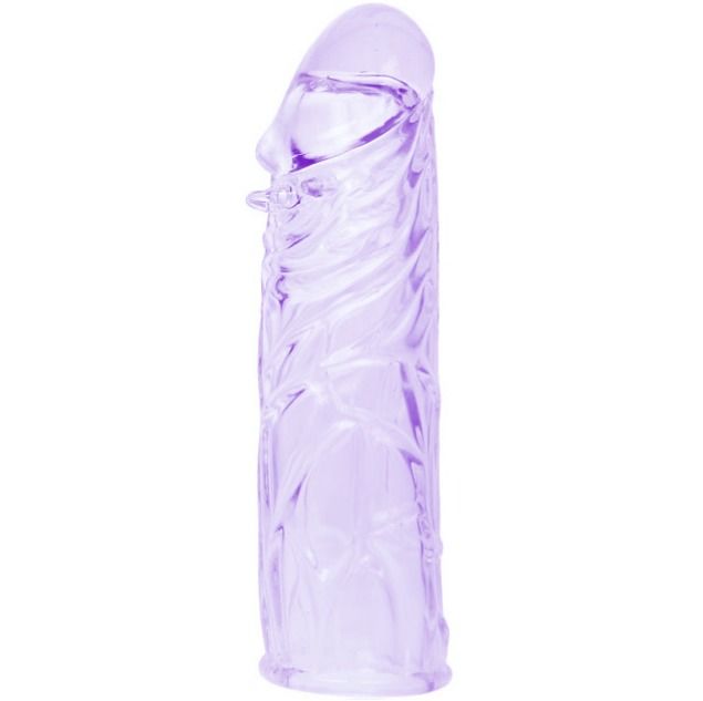Lila fodral för penis i silikon, 13 cm