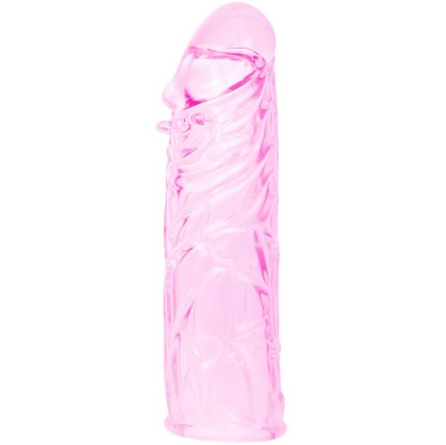 BAILE - Rosa stimulerande silikon penisöverdrag 13 cm