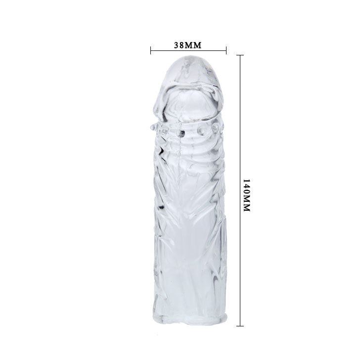 Transparent silikonpenisöverdrag från BAILE, 13 cm
