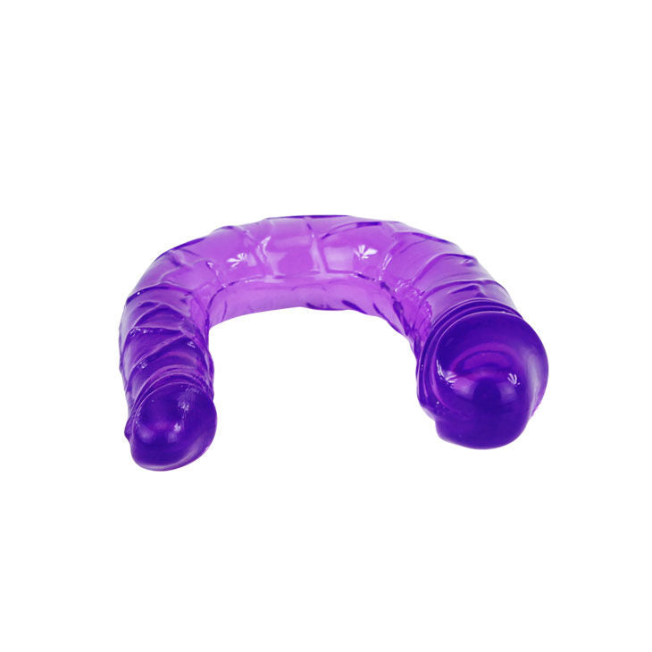 Dubbel dildo i lila flexibel gelé från BAILE