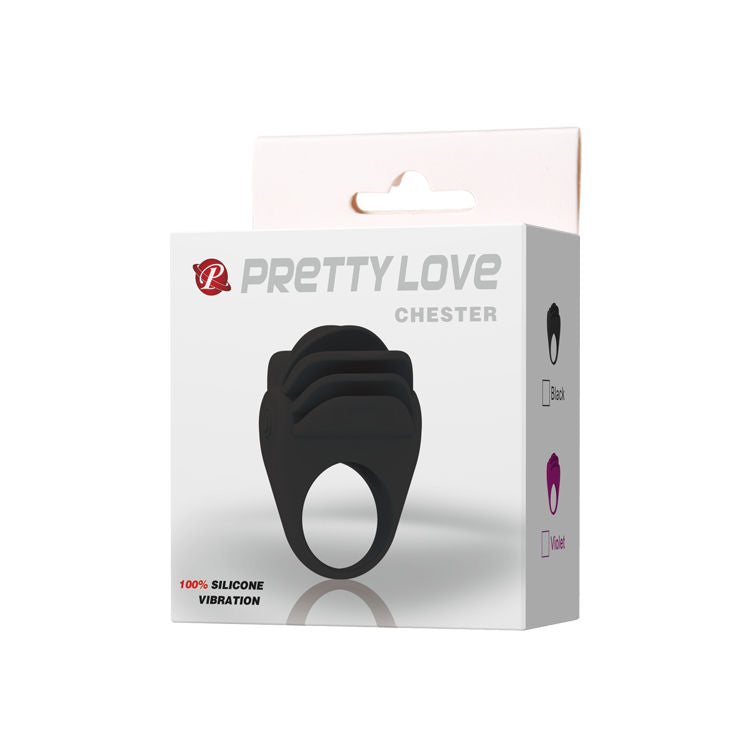 Pretty Love Chester svart vibratorring