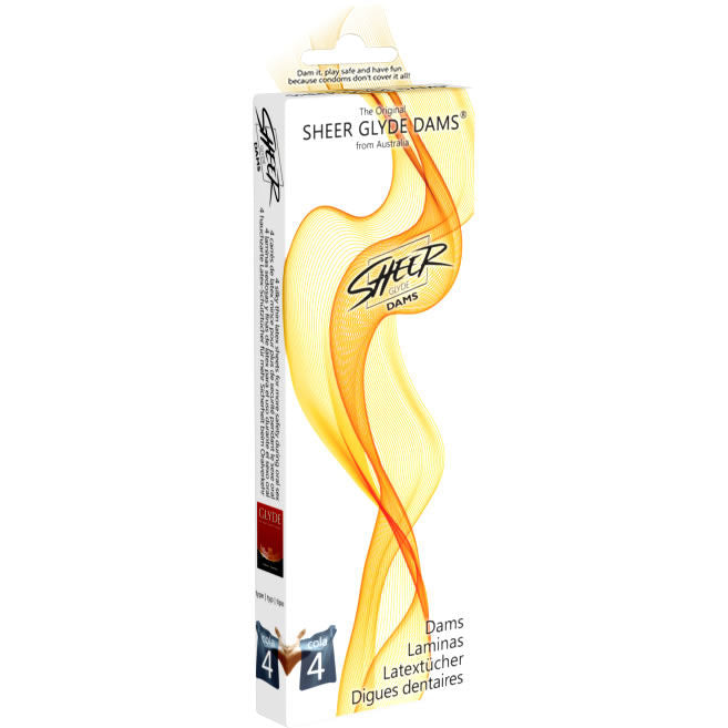 SHEER GLYDE dams latexark för oral sex 25x15 cm