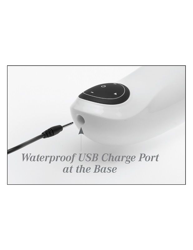 PDX Mega Bator USB manlig masturbator vagina vit