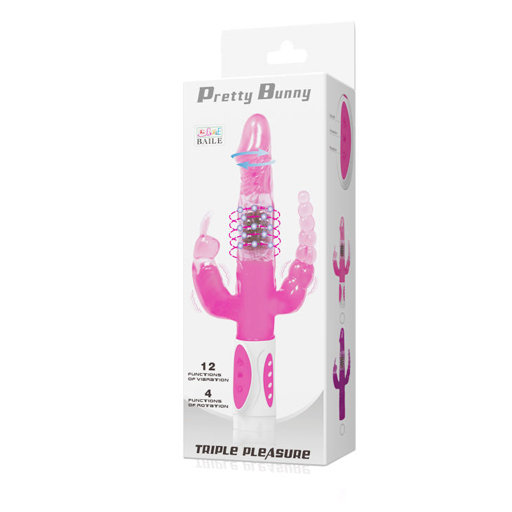 Mått på Pretty Bunny Triple Vibrator Rotator