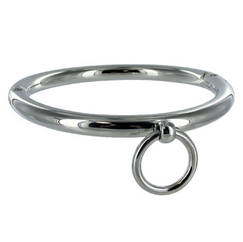 METAL HARD - BDSM-halsband med ring 18 cm